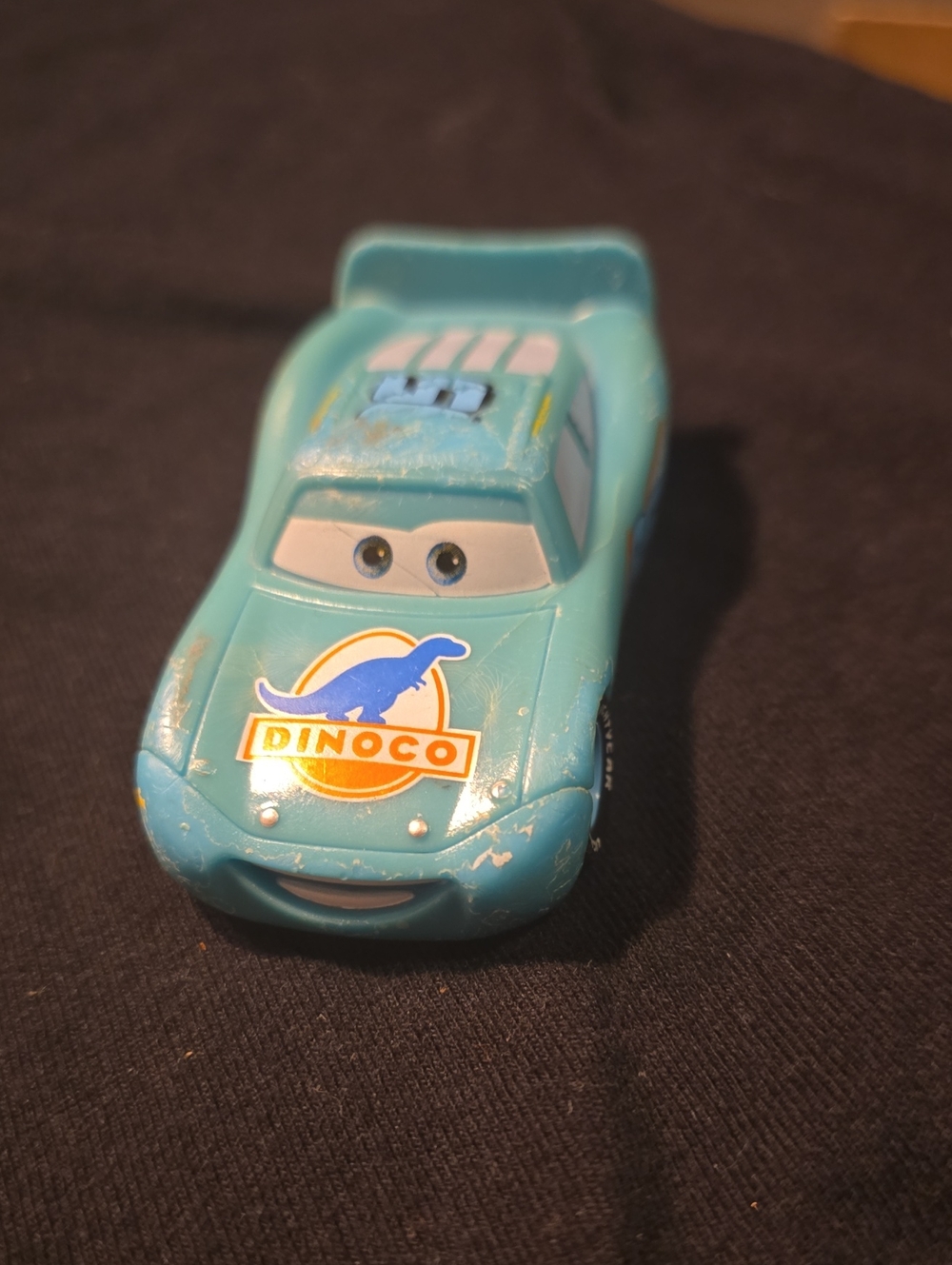Disney Pixar Cars Light Blue Lightning McQueen DINOCO car